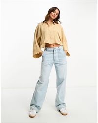 ASOS - Cropped Cheesecloth Shirt - Lyst