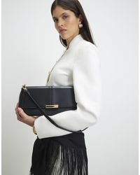 River Island - Bar Flap Over Clutch Bag - Lyst