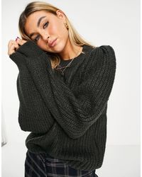 Noisy May - Crew Neck Knitted Jumper - Lyst