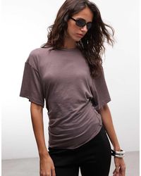 Weekday - Slightly Sheer Cinched Waist T-shirt - Lyst
