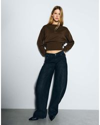 Bershka - Round Neck Jumper With Button Detail - Lyst
