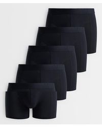Jack & Jones - Pack De 5 Pares De Calzoncillos En Negro De - Lyst