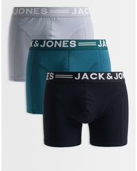 Jack & Jones - 3 Pack Trunks With Tonal Waistband - Lyst