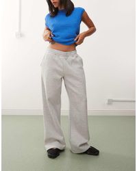 Weekday - Joggingbroek Van Zware Jersey Met Wijde Pijpen - Lyst
