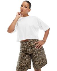 JJXX - Oversize Crop Tee - Lyst
