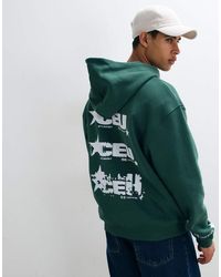 ASOS - Relaxed Zip Through Hoodie With Print - Lyst