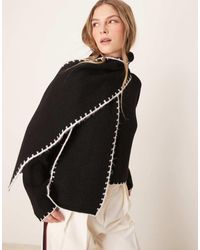 Miss Selfridge - Maglione Con Cuciture E Sciarpa - Lyst