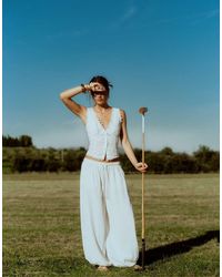 Stradivarius - Luchtige Sarouel-Broek - Lyst