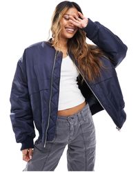 ASOS - Asos Design Weekend Collective Oversized Bomber Jacket With Back Logo - Lyst