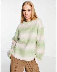 & Other Stories - Pull en laine mélangée à rayures - blanc et vert - Lyst