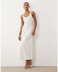 Y.A.S - Scoop Neck Satin Maxi Dress - Lyst