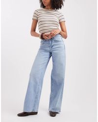 Vero Moda - Sandie Mid-rise Wide Leg Stretch Jeans - Lyst