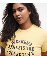 ASOS - Weekend Collective Curve Ribbed Baby Tee With Athleisure Graphic - Lyst