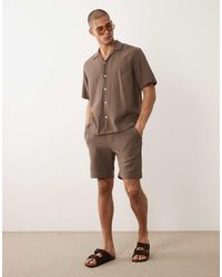SELECTED - Textured Shorts - Lyst