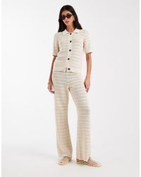 Vero Moda - Knitted Wide Leg Trouser Co-Ord - Lyst