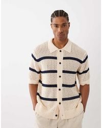 Only & Sons - Relaxed Fit Crochet Knit Shirt - Lyst