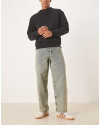 ASOS - Loose Straight Fit Yellow Wash Jean - Lyst