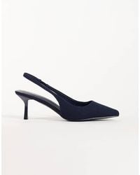 SIMMI - Simmi London Sadel Textured Slingback Heeled Shoes - Lyst