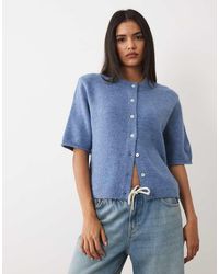 ASOS - Lightweight Relaxed Short Sleeve Cardigan - Lyst
