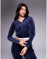 Juicy Couture - Sweat à capuche d'ensemble en molleton à fermeture éclair - Lyst