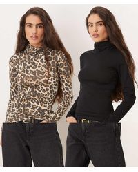 JJXX - Set Van 2 Hoogsluitende Tops Met Lange Mouwen - Lyst