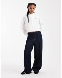 Fred Perry - Camicia Bianca A Maniche Lunghe Button-Down Con Logo - Lyst