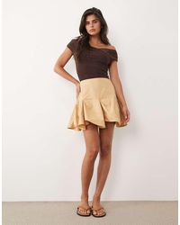 ASOS - Diagonal Seam Detail Flippy Mini Skirt - Lyst