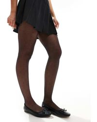 Lindex - Collant 20 Denari Neri A Pois Piccoli - Lyst
