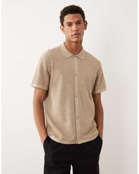 Jack & Jones - Knitted Shirt With Short Sleeves - Lyst