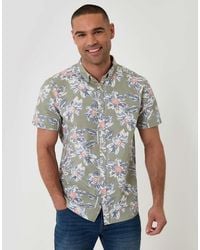 Threadbare - Cotton Floral Print Short Sleeve Shirt - Lyst