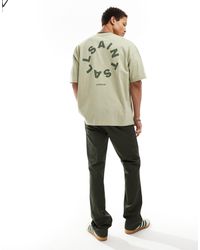 AllSaints - Tierra - t-shirt oversize chiaro - Lyst