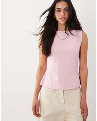 ASOS - Slash Neck Tie Back Tank Top - Lyst