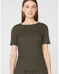 Tezenis - Short Sleeve Crinkle Top With Gathering - Lyst