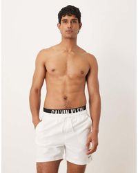 Calvin Klein - Intense Power Logo Waistband Drawstring Swim Trunks - Lyst
