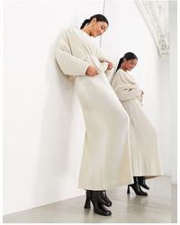 ASOS - Falda larga color plisada - Lyst