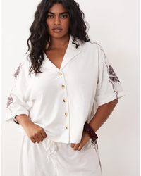 ASOS - Asos design curve – polohemd aus strukturiertem jersey - Lyst