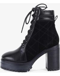 OFF THE HOOK - 'Hale' Rona High- Block Heel Lace-Up Leather Boots - Lyst