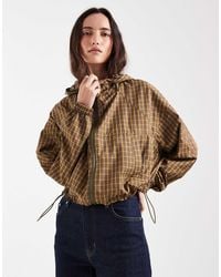 ASOS - Hooded Bubble Hem Bomber Jacket - Lyst