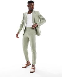 ASOS - Tapered Suit Trousers With Wool - Lyst