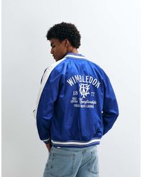Polo Ralph Lauren - Wimbledon Capsule Varsity Back Embroidered Woven Bomber Jacket - Lyst