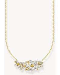 Thomas Sabo - Plated Necklace Lovely Daisy With Stones - Lyst