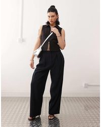 Motel - Nala Slouchy Wide Leg Low Rise Trousers - Lyst