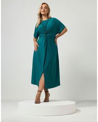 Yours Clothing - Knot Front Maxi Dress - Lyst