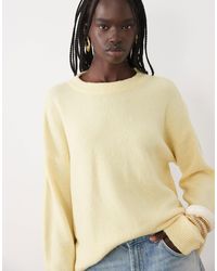 Vila - Strickpullover mit rundhalsausschnitt - Lyst