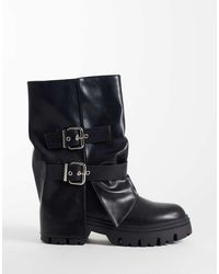 SEQWL - Twirl Chunky Buckle Boots - Lyst