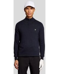 Lyle & Scott - Mid Knits Golf Polyblend Quarter Zip Jumper - Lyst