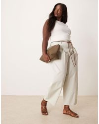 ASOS - Curve Tailored Extreme Barrel Trousers With Pleat Detail - Lyst