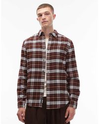 Tommy Hilfiger - Camicia Vestibilità Classica Rossa E Nera A Quadri - Lyst