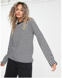 Obey - Striped Sunflower Long Sleeve T-shirt - Lyst