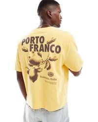Cotton On - Cropped Fit T-Shirt With Porto Franco Graphic - Lyst
